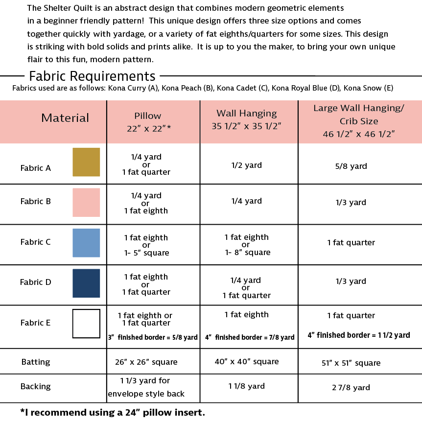 Shelter Quilt Pattern