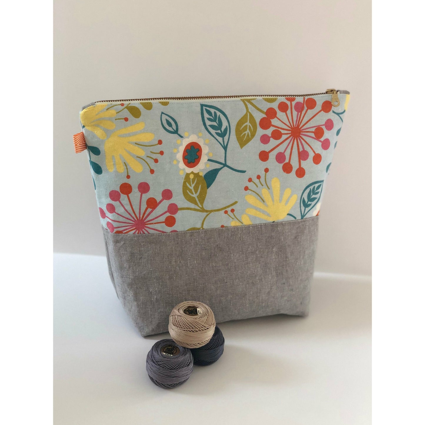 Project Bag, Knitting Bag, Multi Purpose, Large Size with YKK Metal Zipper- THE SOPHIA