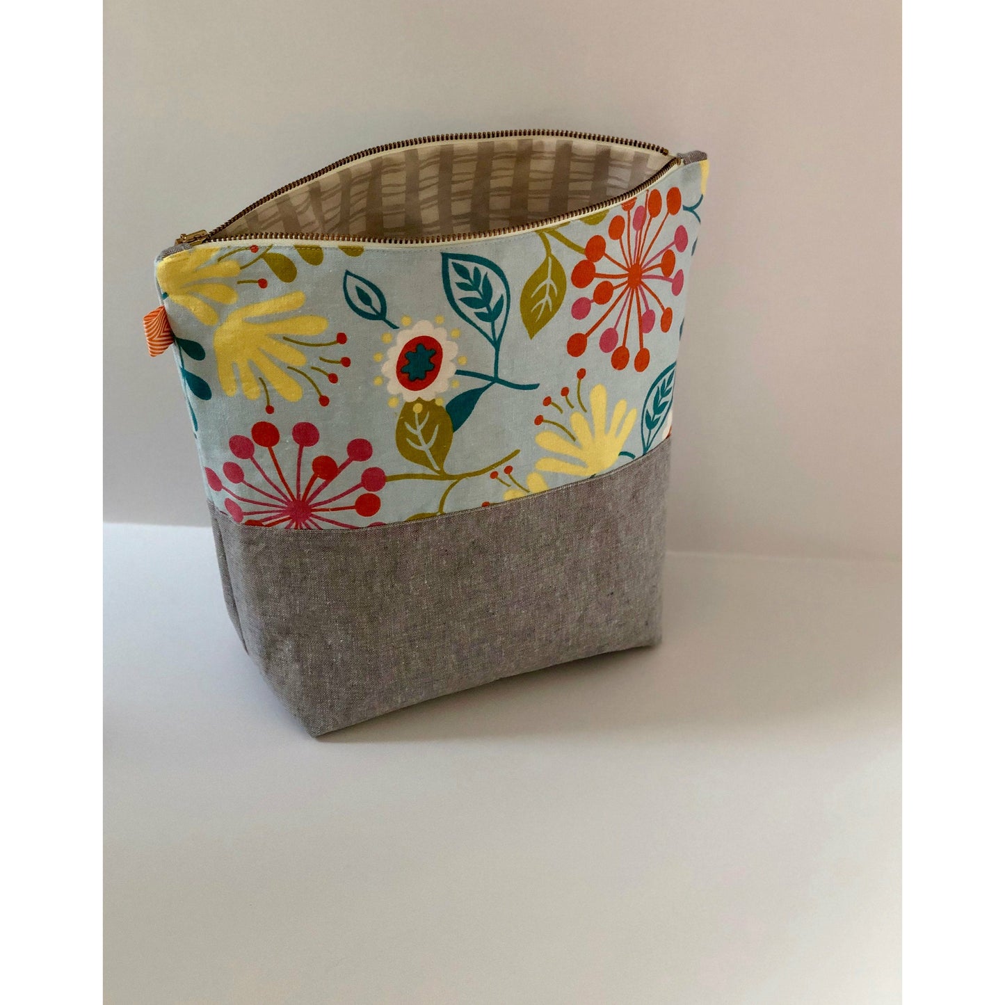 Project Bag, Knitting Bag, Multi Purpose, Large Size with YKK Metal Zipper- THE SOPHIA