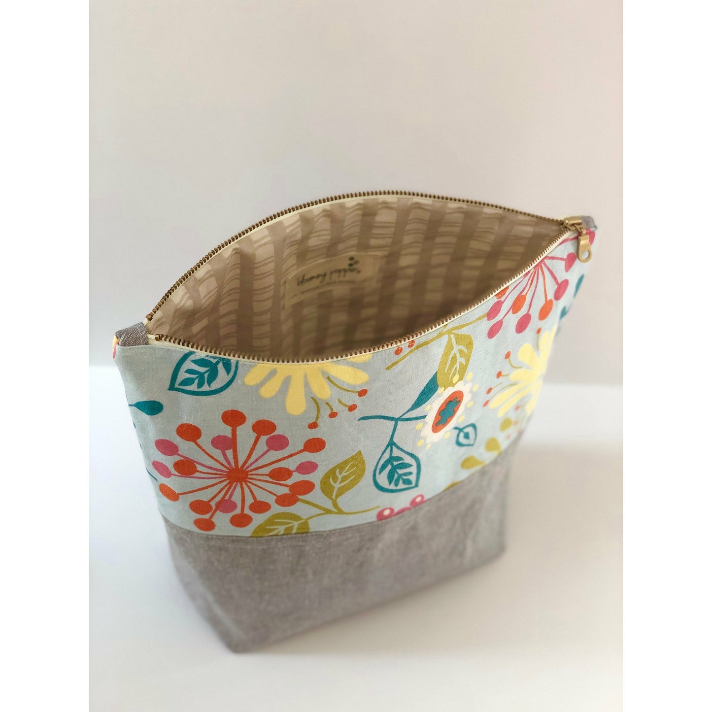 Project Bag, Knitting Bag, Multi Purpose, Large Size with YKK Metal Zipper- THE SOPHIA