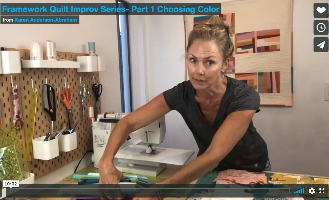 Part 1-Framework Quilt Video Improv Series