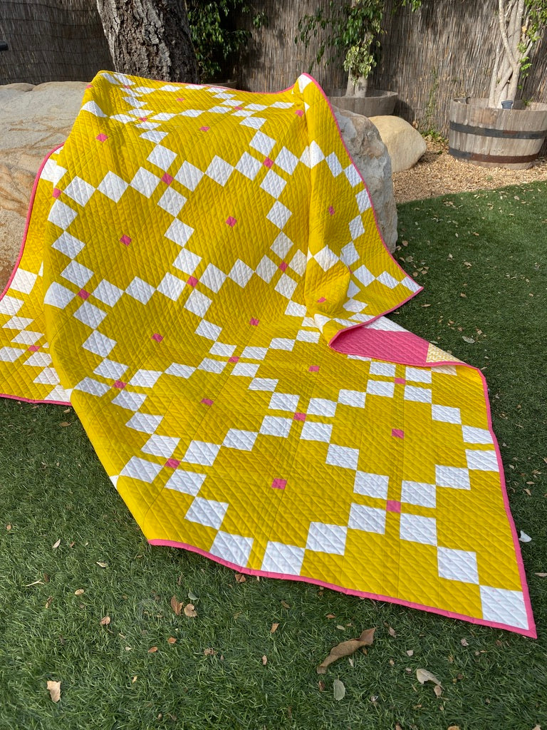 Handmade Quilt Yellow Harken Quilt Sample