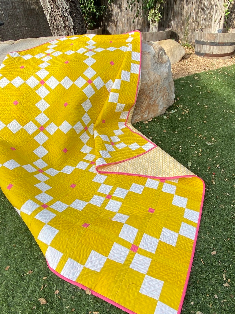 Handmade Quilt Yellow Harken Quilt Sample