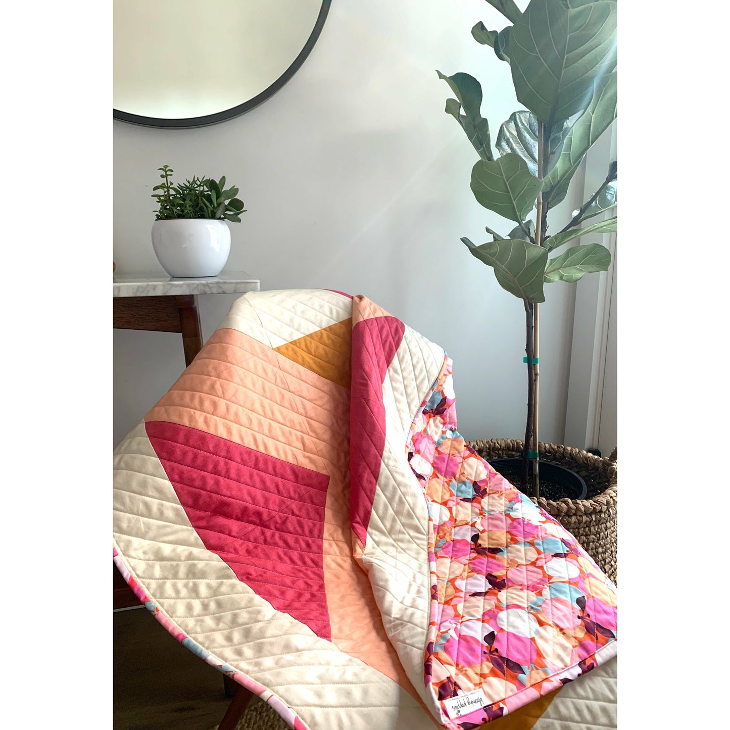 Handmade Quilt- Small Lap or Baby Size, High Quality Cottons