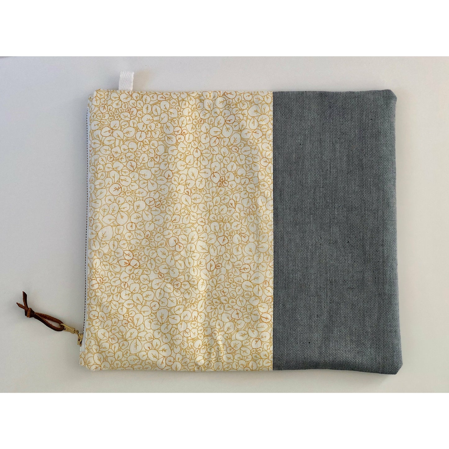 Handmade Modern Foldover Clutch Purse- The Amelia, with Leather Trim and Designer Fabrics