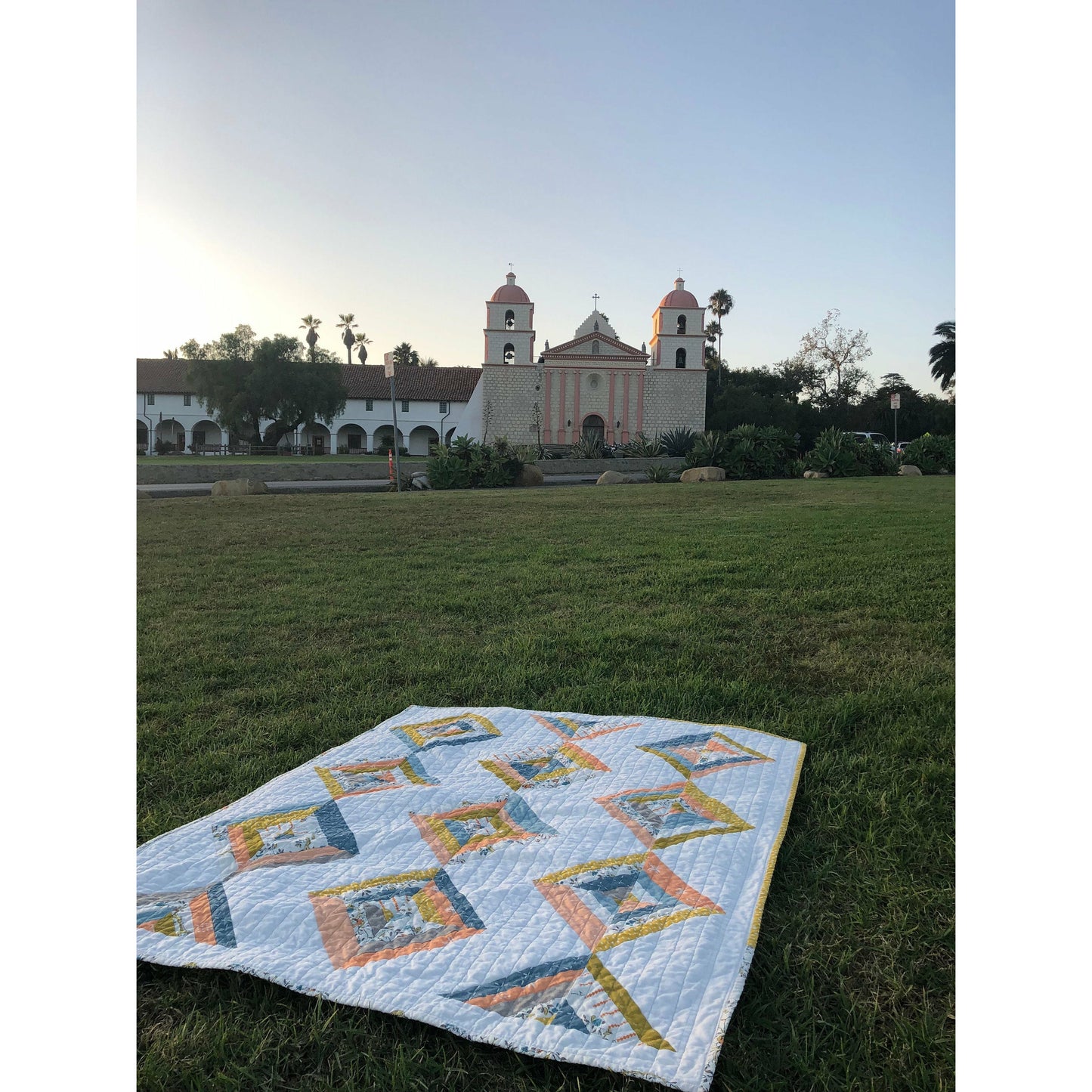 Modern Handmade Crib Quilt- 100% Cotton  The Bodhi Quilt