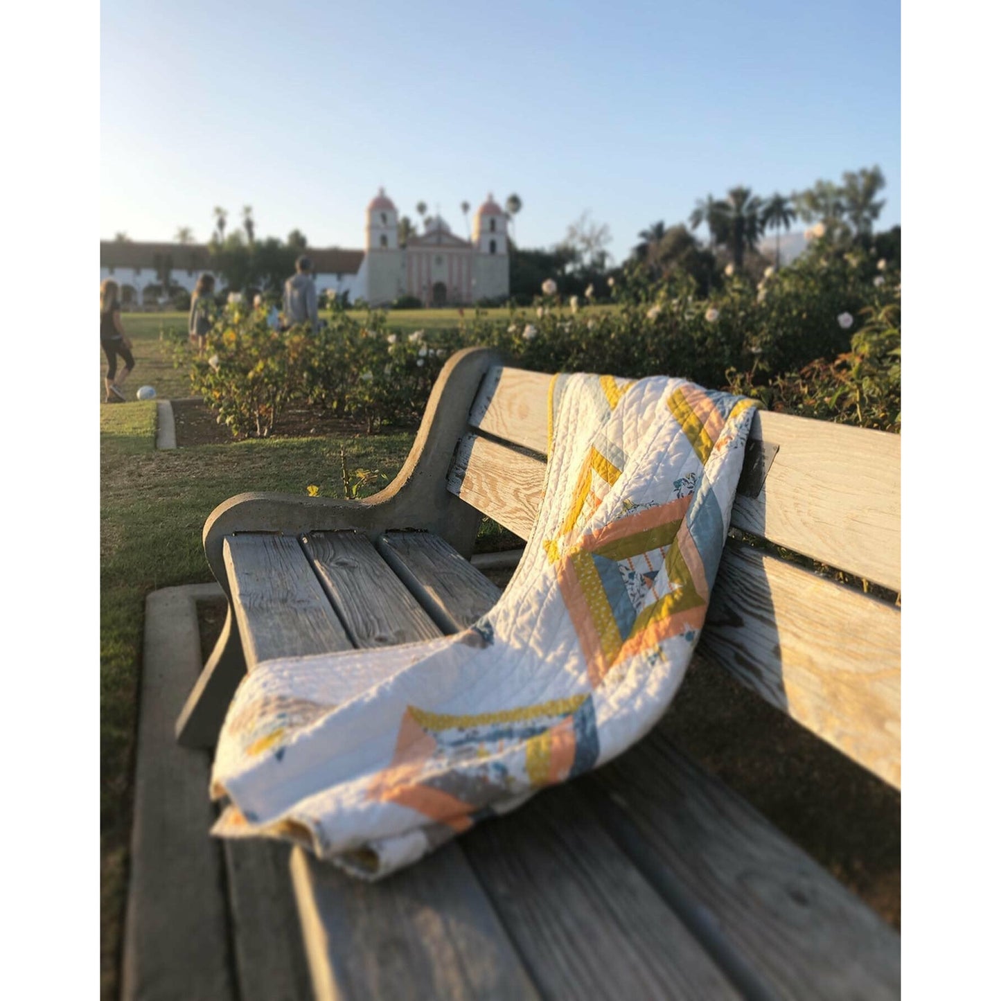 Modern Handmade Crib Quilt- 100% Cotton  The Bodhi Quilt